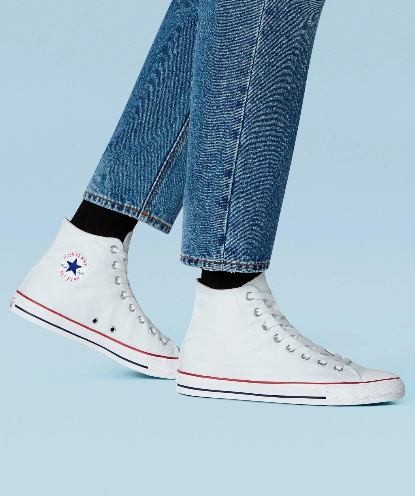 Converse blancas bota hombre on sale